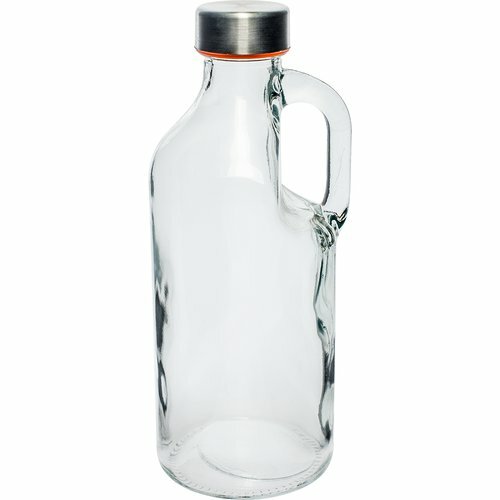 Glass bottle with cap and - with,