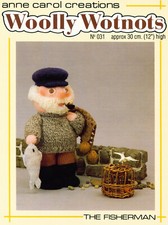 Knitting pattern copy 0823.  Toy doll & clothes - Fisherman.  12 inches tall. DK