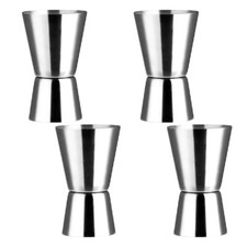 KAV Stainless Steel Shot Measure Alcohol Jigger Spirit Measures 15/30ml Pack 4