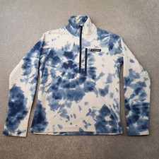 Berghaus Mens 1/4 Zip Fleece Small Blue Tie Dye Trango Prism Dean Street Jumper