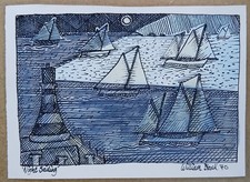 20th C vintage art watercolour