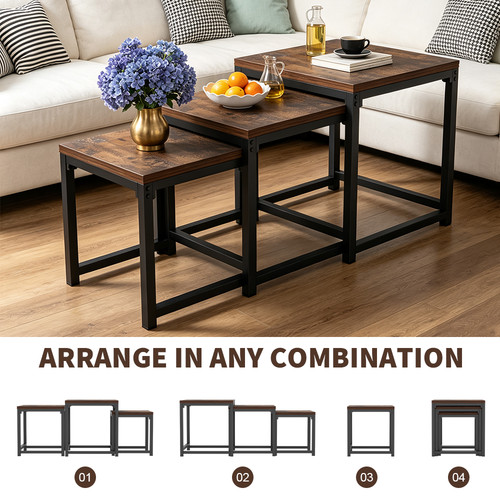 Nesting coffee tables set 3 - coffee,