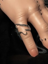 Silver Octopus Tentacles Adjustable Ring - Punk Rock Goth Grunge Accessory