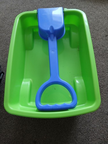 Pull along plastic truck - along,