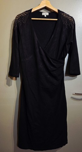Kaliko black midi dress - uk, 10