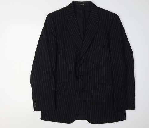 Daks men black striped wool - striped,