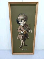 Barry Leighton-Jones Original Oil Painting On Board Child Playing Violin H-87cm