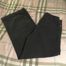 SANDWICH DARK GREY MEDIUM WEIGHT PEACH COTTON JEANS STYLE TROUSERS UK 10