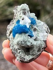 Cavansite Flower on Heulandite