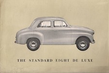 Standard Eight De Luxe 1954-1955 UK Market Single Sheet Sales Brochure
