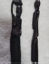 Pair Of Ebony African Tribal