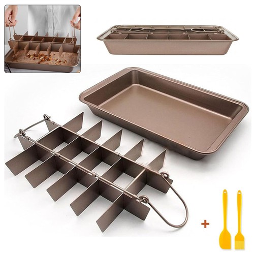 Non stick brownie tin with - brownie,