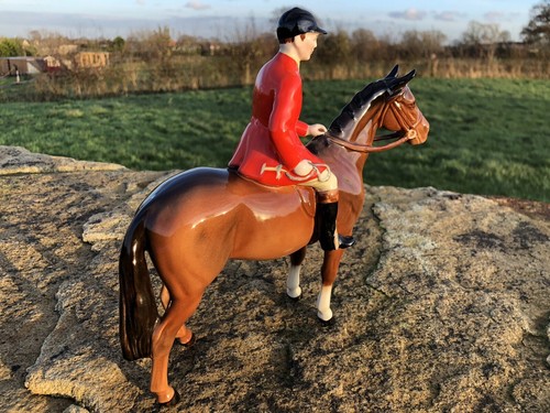 Beswick horse and rider - beswick,