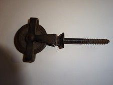 Antique Vintage Iron Pulley Screw In Type  - Washing Line - Ceiling  5"