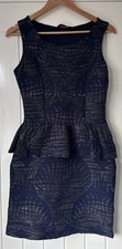 Evita 12 Peplum Dress Navy