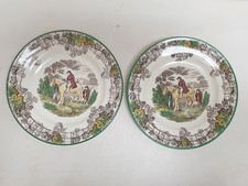 Spode's Byron Series Plates x2 9" Diameter Copeland Spode 1933-69 Rural Scene