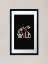 Wild wolf framed - framed, print