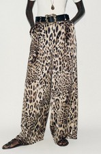 Zara Leopard Wide Leg Trousers