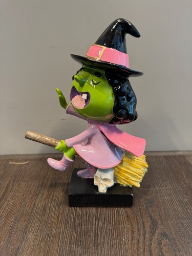 Cute witch broom halloween - on,