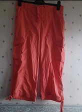 Full Circle Women's Coral Cropped Cotton Trousers Size 12 BNWT