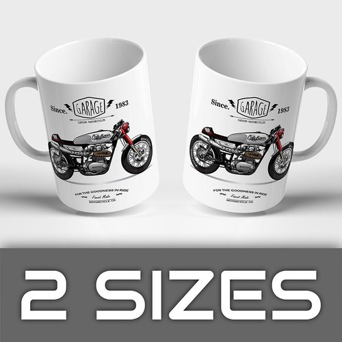 Biker mug cafe racer custom - biker,