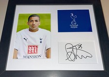 AARON LENNON SPURS FOOTBALL LEGEND SIGNED AUTOGRAPHED DISPLAY COA