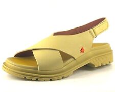 THE ART COMPANY EU 40 UK 7 Wheat Crossover Waxed Grass Leather Slingback Sandals