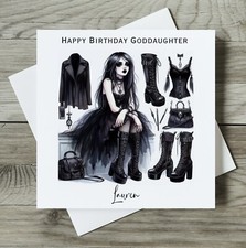 Gothic Birthday Card Goth Girl