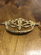 Brass ornate pull handle - ornate,