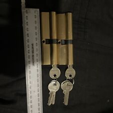 Euro Cylinder Door Lock Anti Snap Bump Drill Barrel- Sterling With 3 Keys X2
