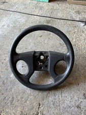 VW Golf Mk2 Leather Steering wheel . Very Good Condition . Large Spline . Rare .