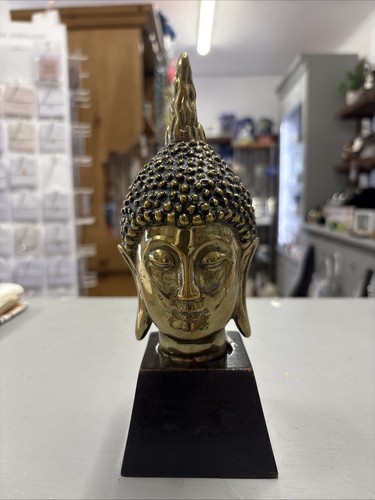 Vintage thai brass buddha - brass, head