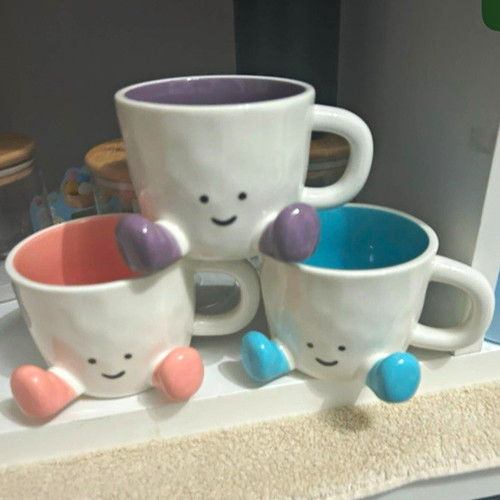 Stackable smiley face ceramic - stackable,