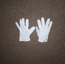 British Army  Surplus Issue Gloves Hospital Service White 100% Cotton Size 7.5 ☆