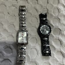 Women Watch Silver And Black Luis Cardini