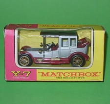 Matchbox Yesteryears / Y7 1912 Rolls Royce 'Smooth Grey Roof' / Boxed