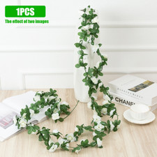 8ft 45 Flowers Artificial Flower Rose Fake Hanging Garland Party Wedding Decor