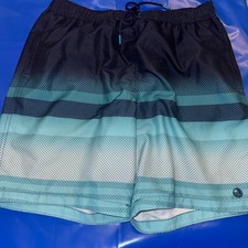 F&F TESCO Mens Swim Beach Shorts Blue Size Large Pockets