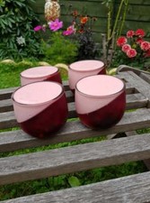 Clear Glass Pots - Set of 3 - Dessert Pots - Flower Pot Plant Holder 