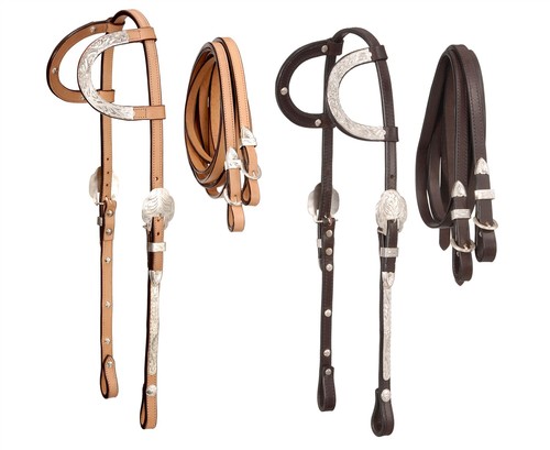 Silver show headstall - show,