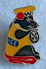 BLACK RAT POLICE HIGH VIZ STEERING WHEEL PIN BADGE