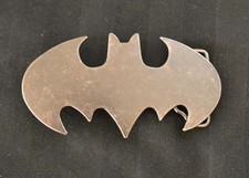 Men's Belt Buckle Novelty DC Superhero Batman Weathered Silver Logo