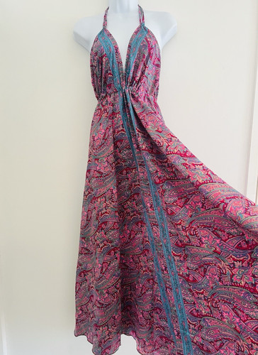 Pink maxi dress long one - dress, size