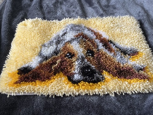 Ready made latch hook - made, wool
