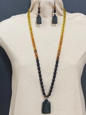 Glass Bead Necklace with