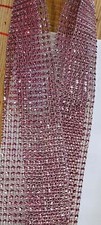 Blush Rhinestone ribbon, Diamond Mesh, Diamante Bling, Crystal trim 1 METER