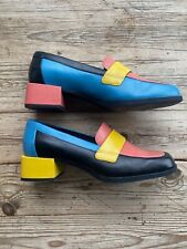 CAMPER TWINS | Multicoloured Loafers | Pink Blue Yellow | Unique | EU 40 UK 6.5