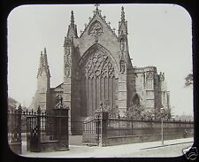 Glass Magic Lantern Slide EAST FRONT CARLISLE CATHEDRAL  C1890  ENGLAND .