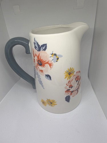 Floral bee vase 17cm ceramic - bee,