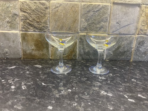 Babycham glasses - glasses, x2